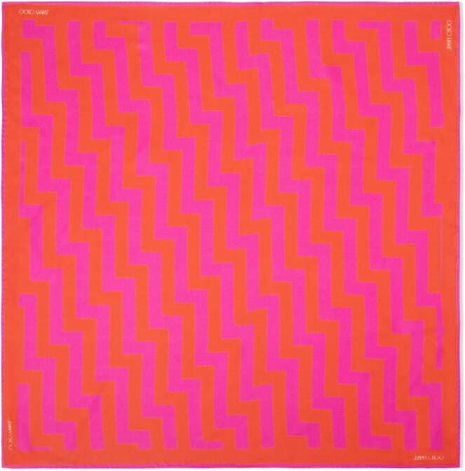 Jimmy Choo Sjaal met abstracte print Roze