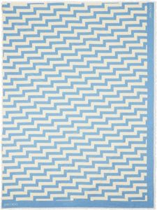 Jimmy Choo Teia abstract-print scarf Blauw
