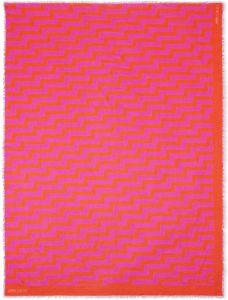 Jimmy Choo Teia abstract-print scarf Roze