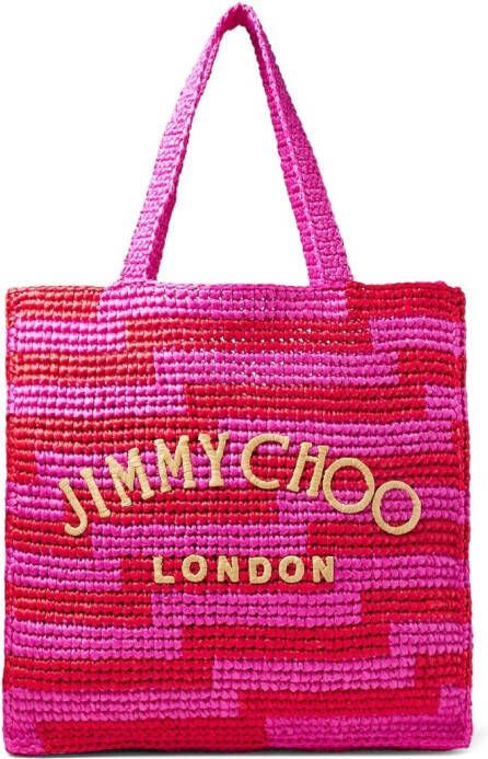 Jimmy Choo Shopper tas met logo Pink Dames