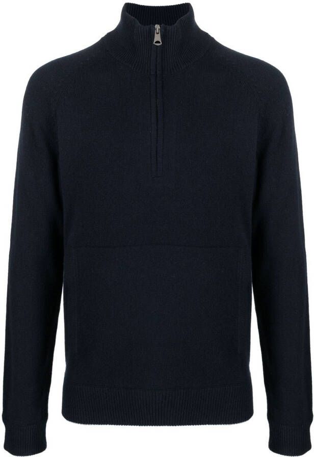 J.Lindeberg Trui met halve rits Blauw