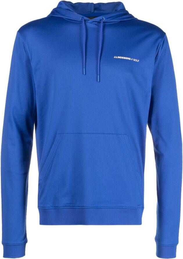 J.Lindeberg Hoodie met logoprint Blauw