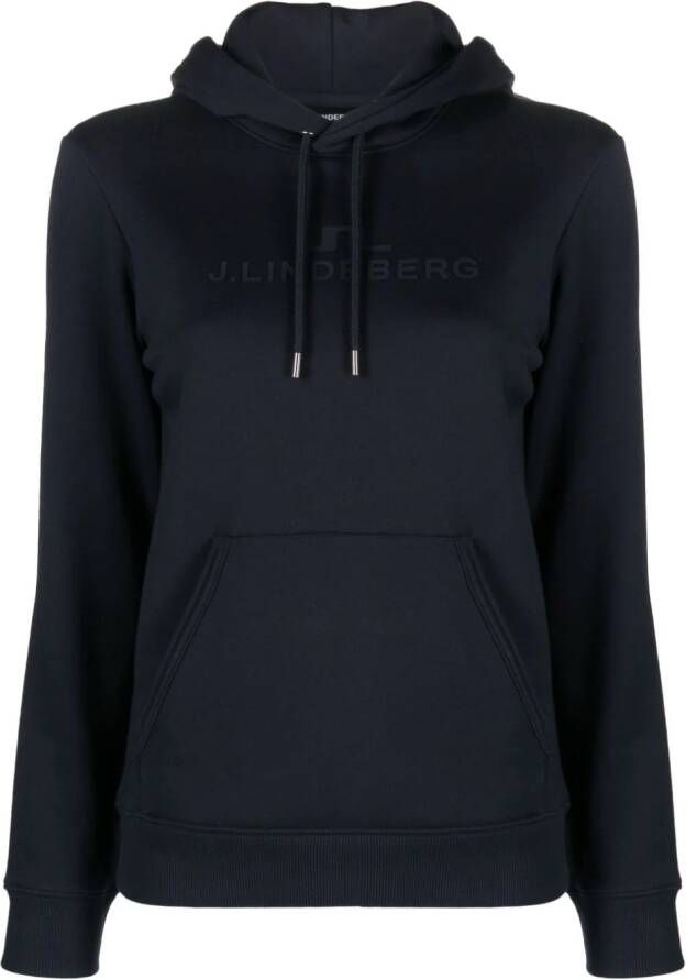 J.Lindeberg Hoodie met trekkoord Blauw