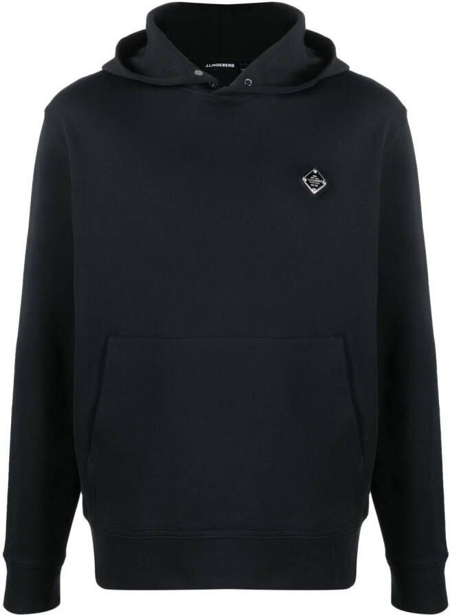 J.Lindeberg Hoodie van katoenmix Zwart