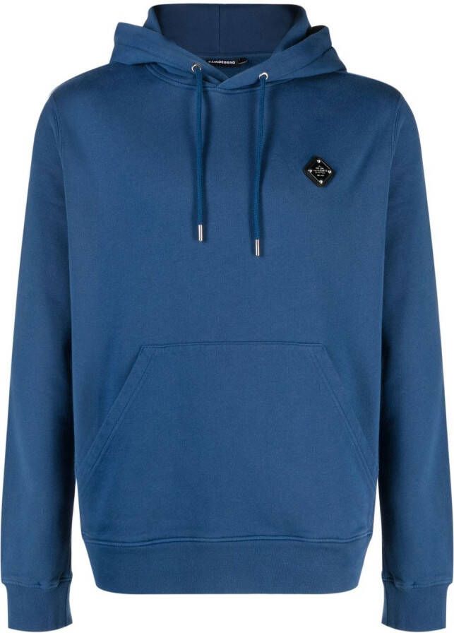 J.Lindeberg Hoodie met trekkoord Blauw