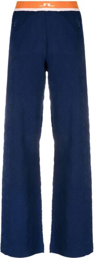 J.Lindeberg Broek met jacquard Blauw