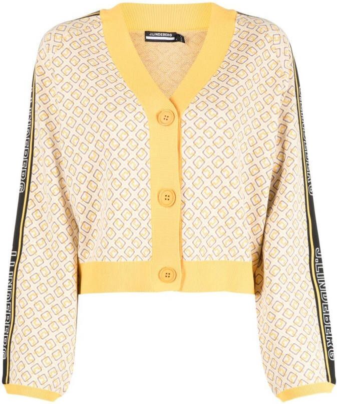 J.Lindeberg Vest met monogram Geel