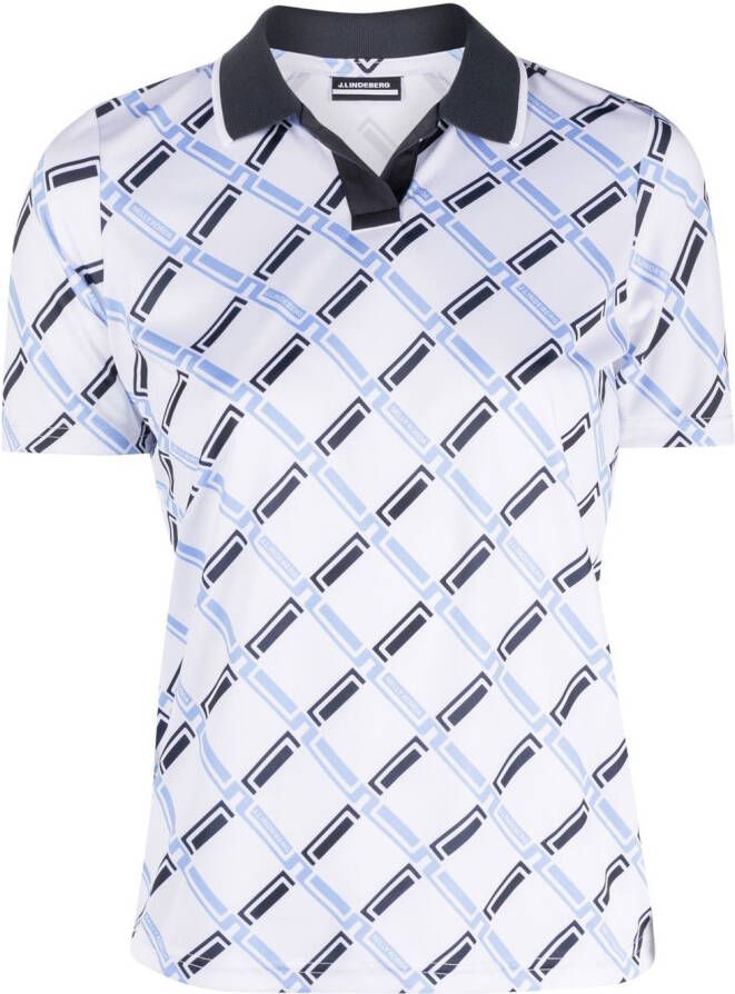 J.Lindeberg x Nelly Korda poloshirt met logo Wit
