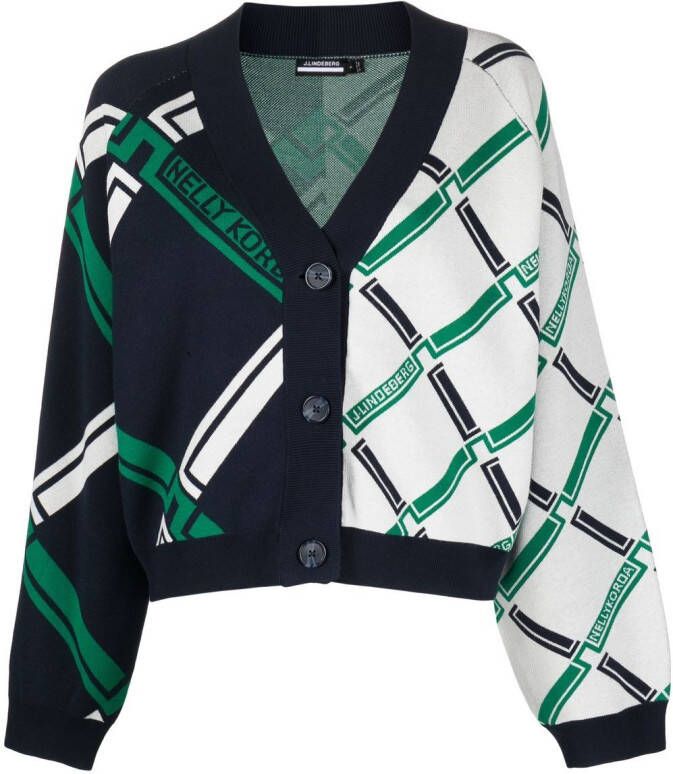 J.Lindeberg x Nelly Korda gebreid vest Blauw