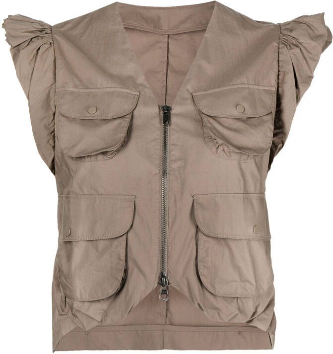 JNBY Blouse met ruchemouwen Grijs
