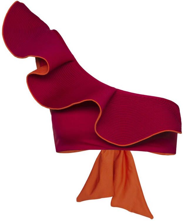Johanna Ortiz Ayacucho one-shoulder bikini top Rood