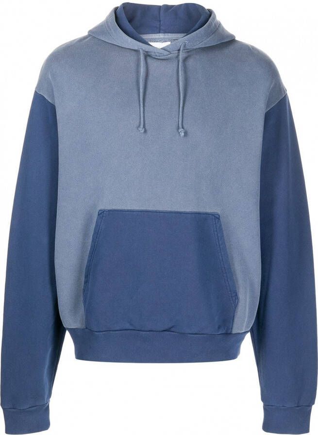 John Elliott 1992 tweekleurige hoodie Blauw