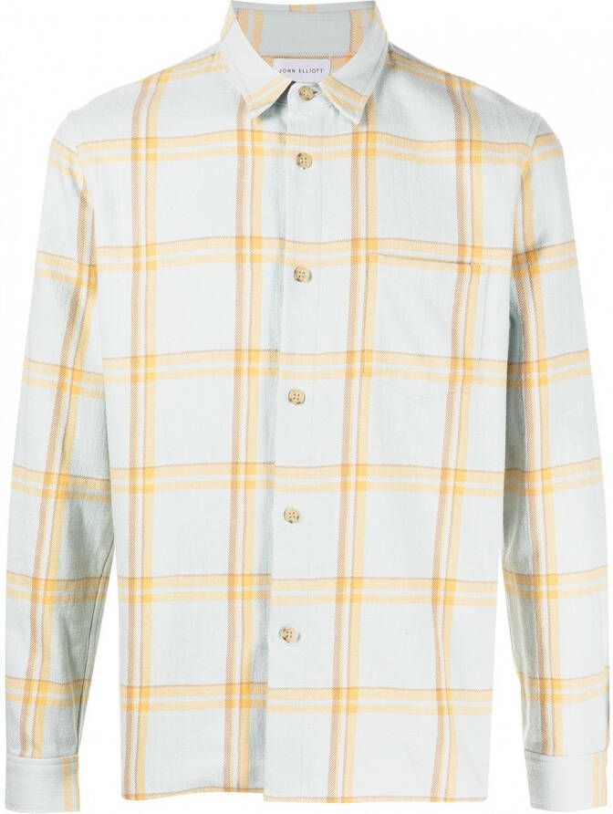 John Elliott Geruit overhemd Blauw