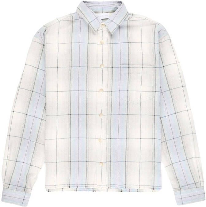 John Elliott Geruit overhemd Grijs