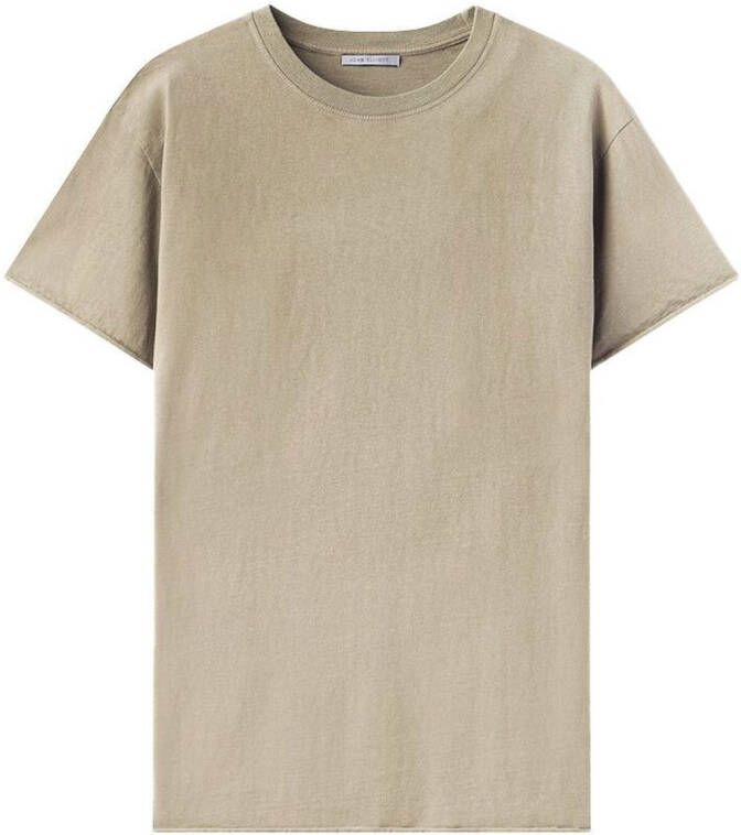 John Elliott T-shirt met ronde hals Beige