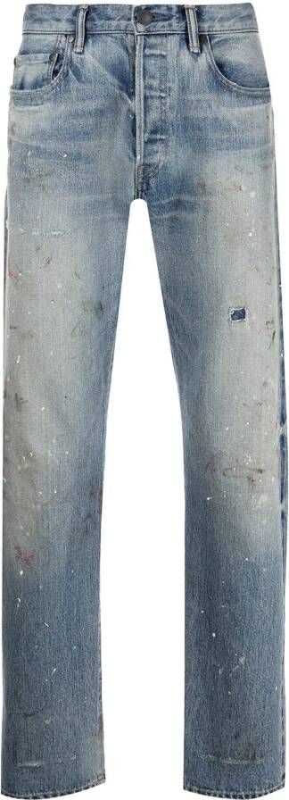 John Elliott Slim-fit jeans Blauw