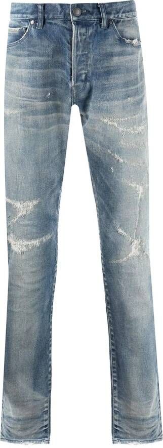 John Elliott Slim fit jeans Blauw