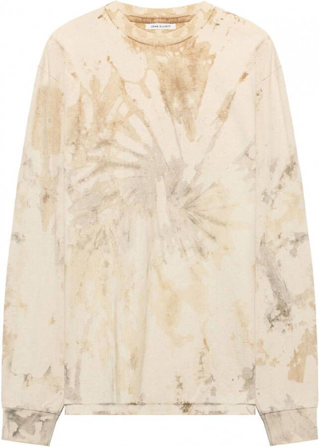 John Elliott Sweater met tie-dye print Beige