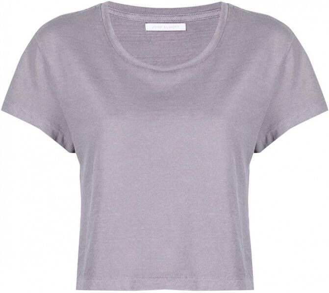 John Elliott T-shirt met diepe ronde hals Paars