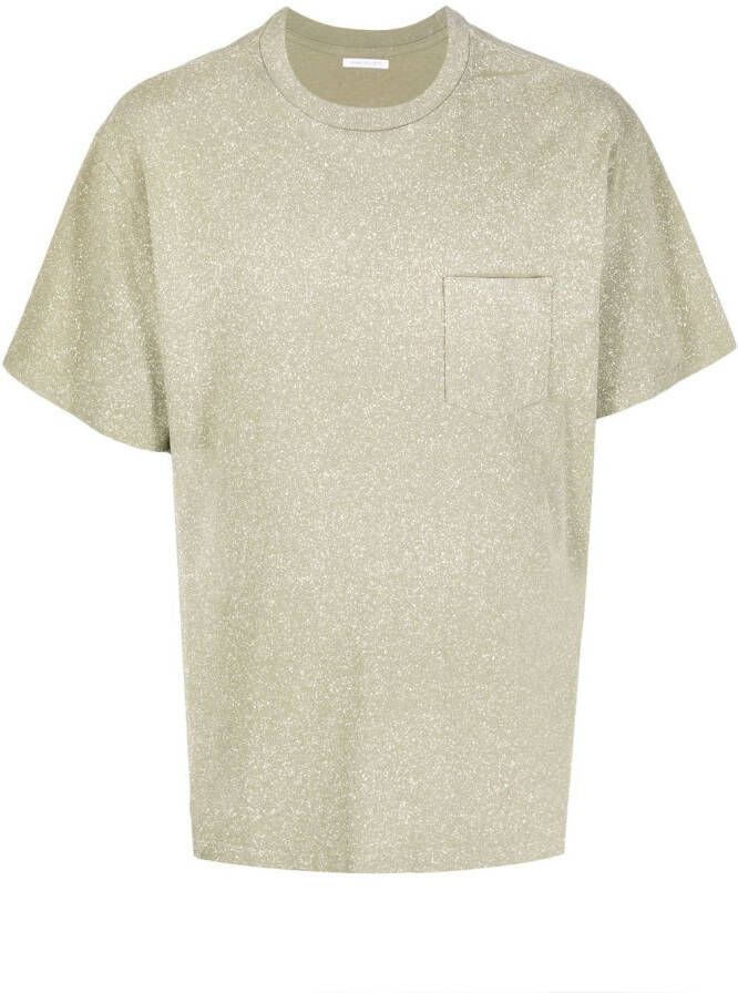 John Elliott T-shirt met glitter zak Groen