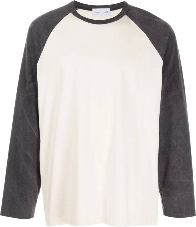 John Elliott T-shirt met lange mouwen Beige