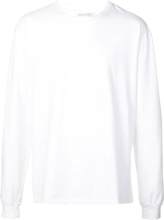 John Elliott T-shirt met lange mouwen Wit