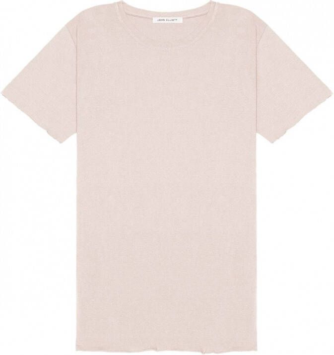 John Elliott T-shirt met ronde hals Roze