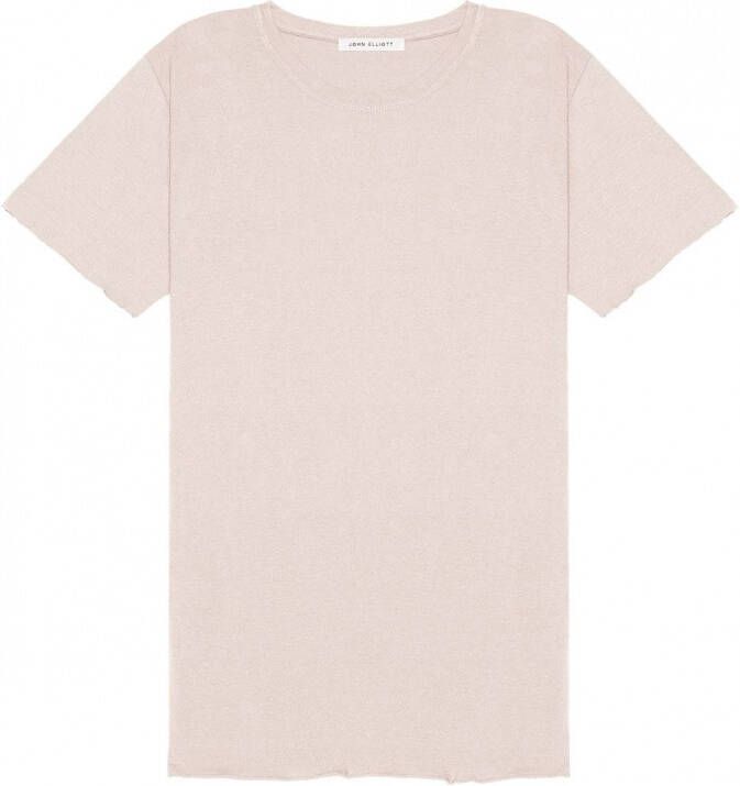 John Elliott T-shirt met ronde hals Roze