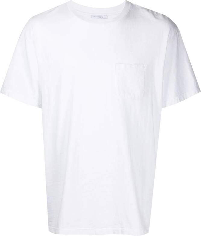 John Elliott T-shirt met ronde hals Wit