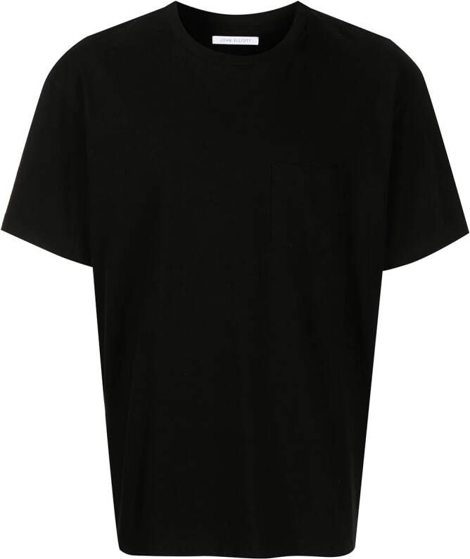 John Elliott T-shirt met ronde hals Zwart