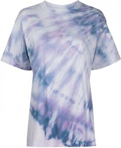 John Elliott T-shirt met tie-dye print Paars