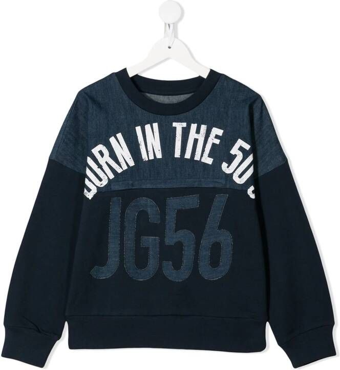 John Galliano Sweater met print Blauw