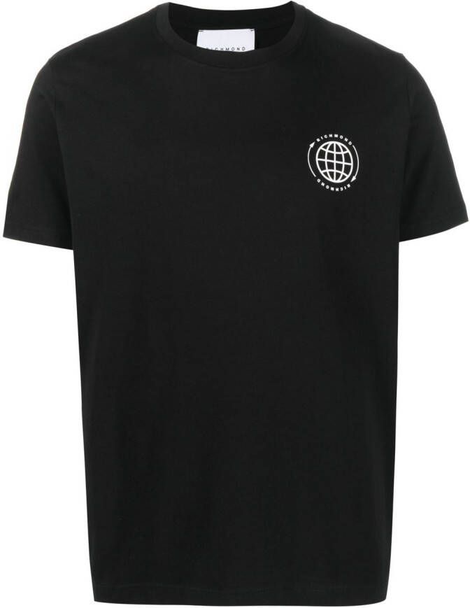 John Richmond T-shirt met logo Zwart