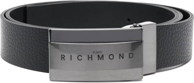 John Richmond Gespriem met gegraveerd logo Zwart