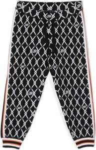 John Richmond Junior intarsia-knit logo sweatpants Zwart