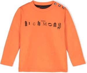 John Richmond Junior T-shirt met logoprint Oranje