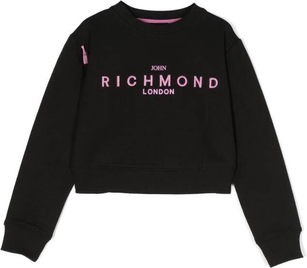 John Richmond Junior Sweater met logo Zwart