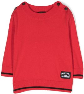 John Richmond Junior Sweater met logopatch Rood