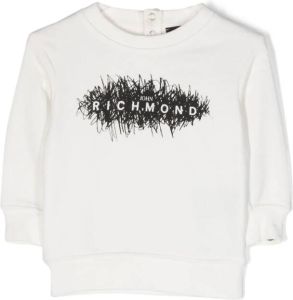 John Richmond Junior Sweater met logoprint Wit