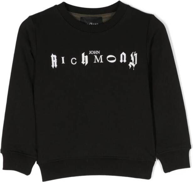 John Richmond Junior Sweater met logoprint Zwart