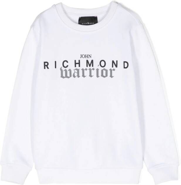 John Richmond Junior Sweater met tekst Wit