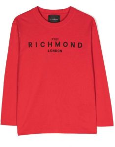 John Richmond Junior T-shirt met geborduurd logo Rood