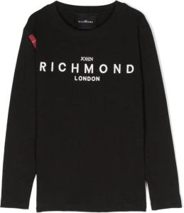 John Richmond Junior T-shirt met geborduurd logo Zwart