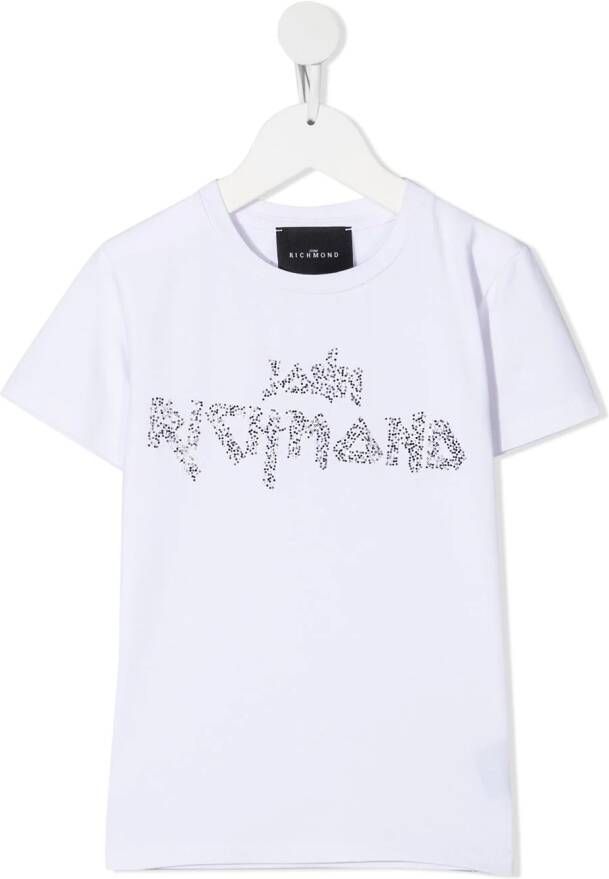 John Richmond Junior T-shirt met logo Wit