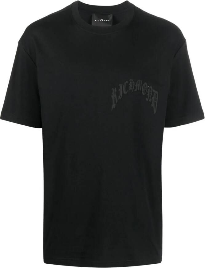 John Richmond Katoenen T-shirt Zwart