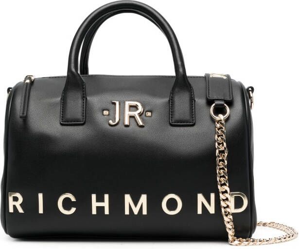 John Richmond Shopper met logo Zwart