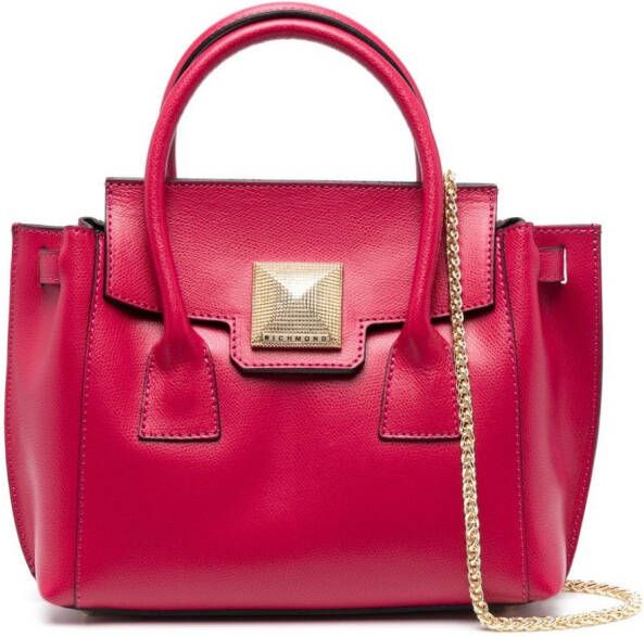 John Richmond Shopper met logoplakkaat Roze
