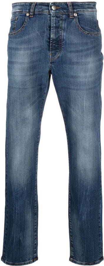 John Richmond Slim-fit jeans Blauw