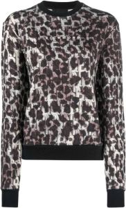 John Richmond Sweater met luipaardprint Zwart