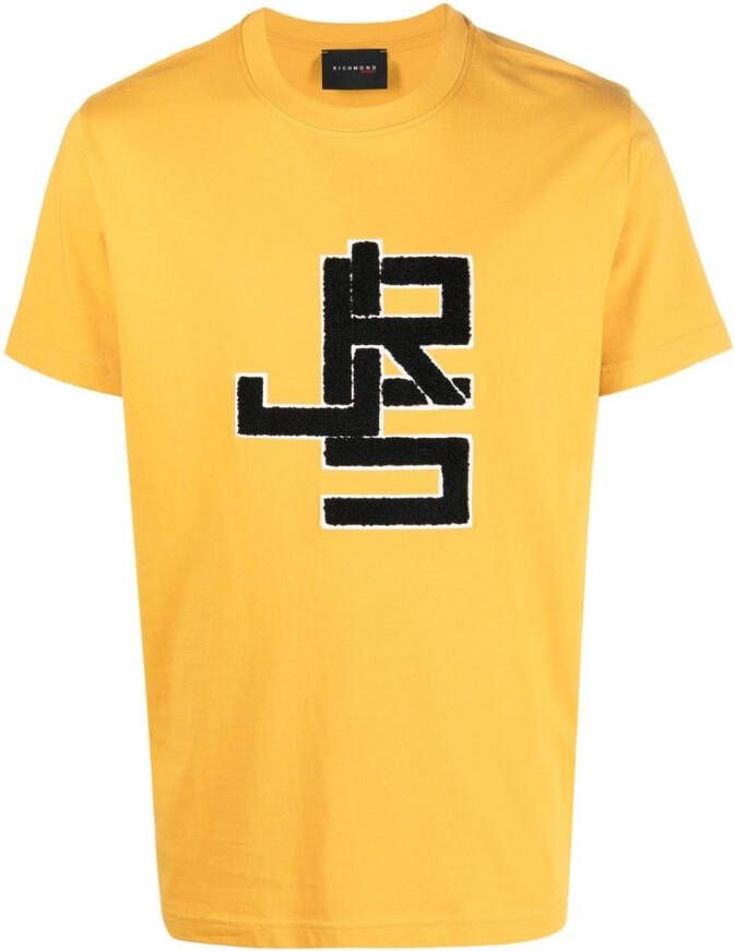 John Richmond T-shirt met logo Geel